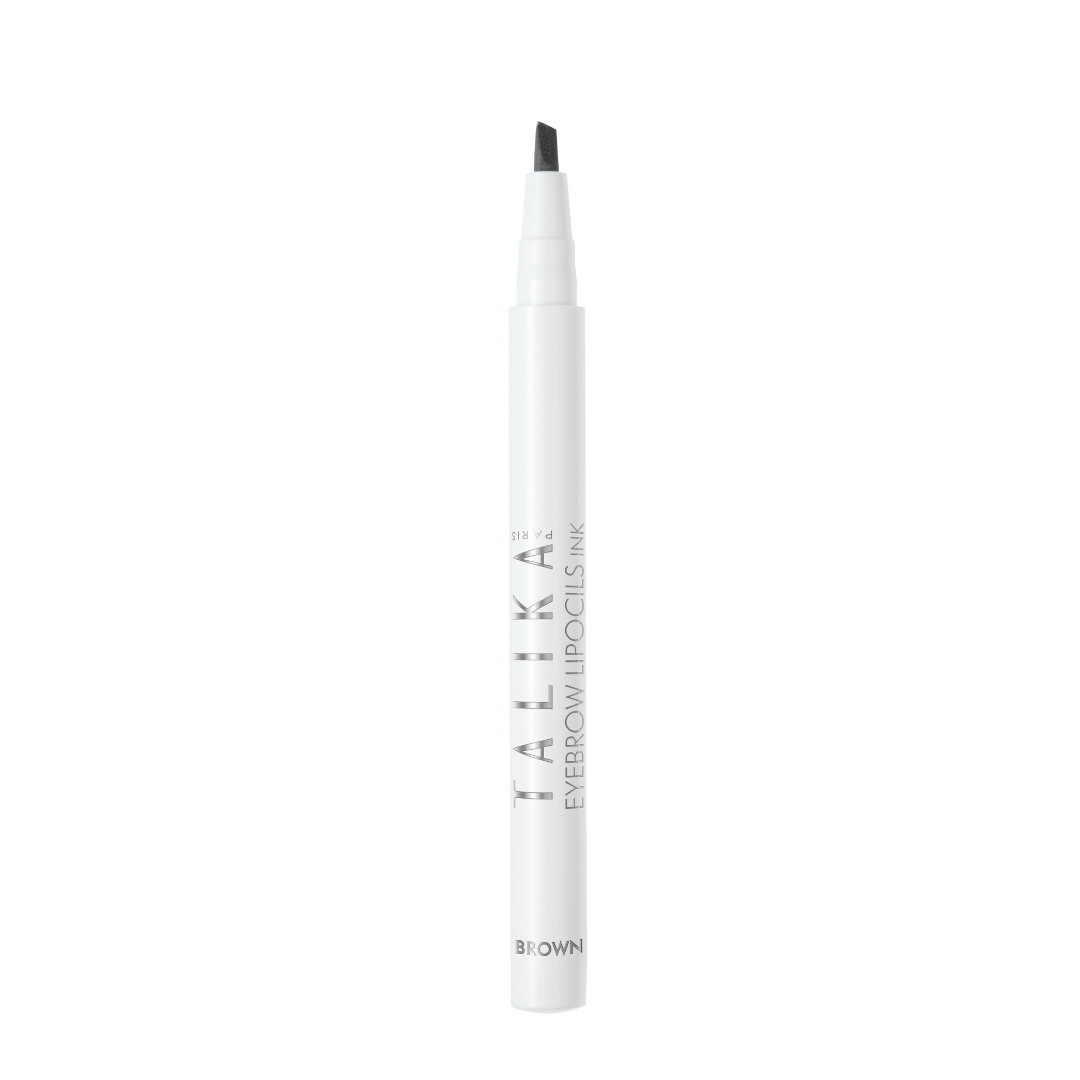 Eyebrow pencil with white casing and black tip 